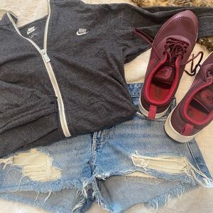 Nike Women’s Fill Zip Dark Gray Hoodie SZ M